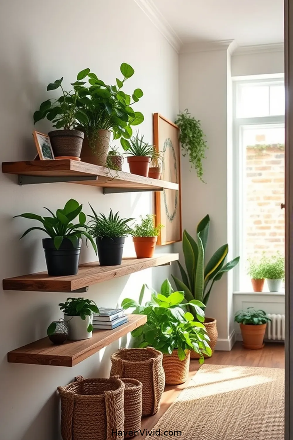 18 Ways to Create an Eco-Friendly Hallway Using Reclaimed Materials 7 Reclaimed Barn Wood Shelving for 18 Ways to Create an Eco-Friendly Hallway Using Reclaimed Materials