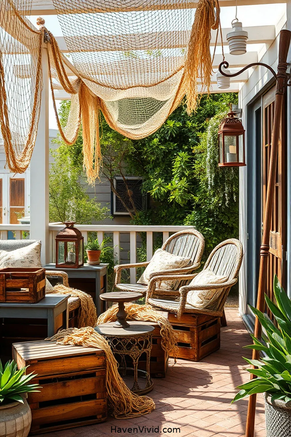 18 Ways to Embrace Coastal Living Using Reclaimed Materials on Your Outdoor Patio 12 Antique Fishing Gear Decor for 18 Ways to Embrace Coastal Living Using Reclaimed Materials on Your Outdoor Patio