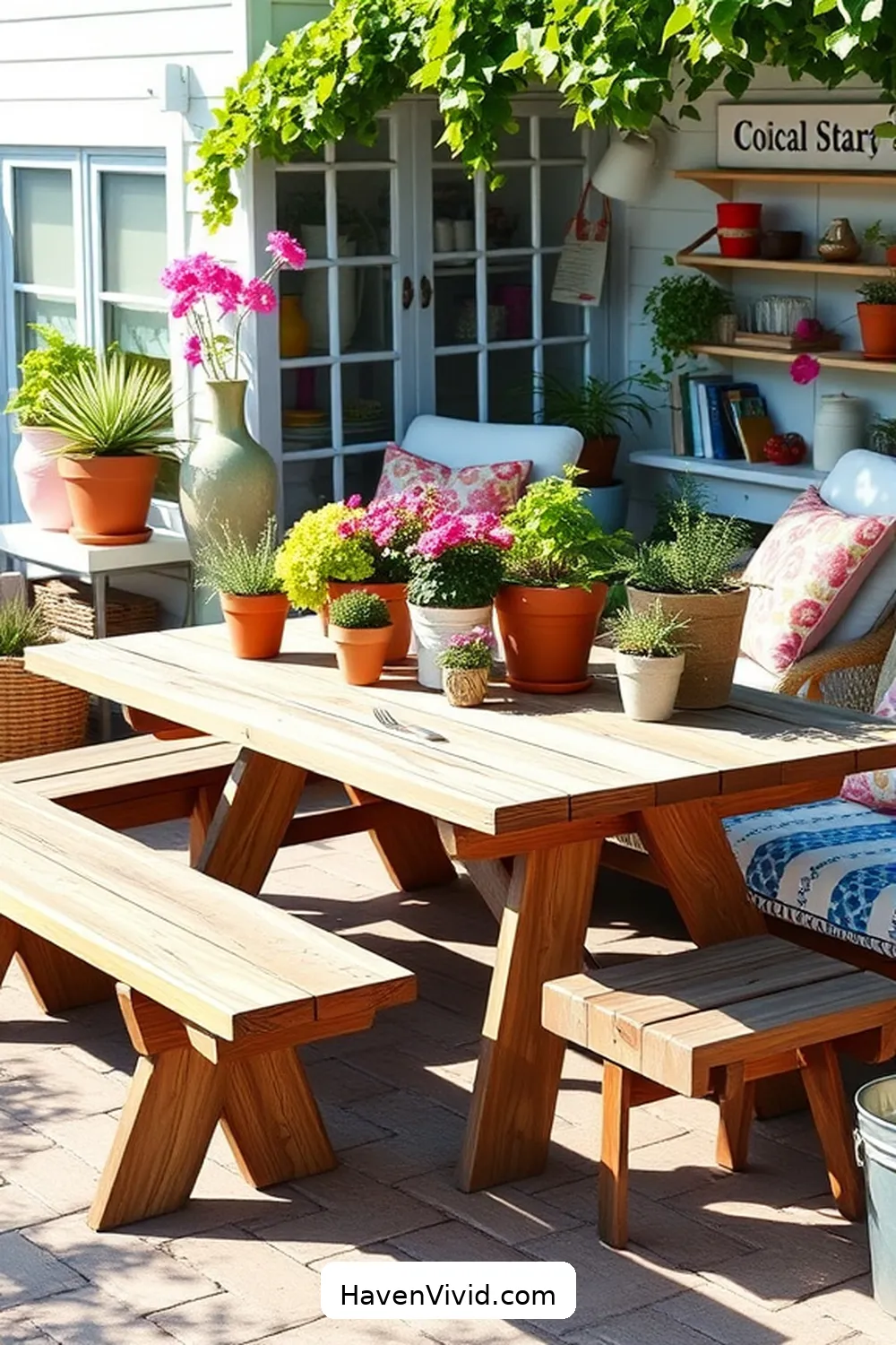 18 Ways to Embrace Coastal Living Using Reclaimed Materials on Your Outdoor Patio 15 Restored Picnic Table for 18 Ways to Embrace Coastal Living Using Reclaimed Materials on Your Outdoor Patio