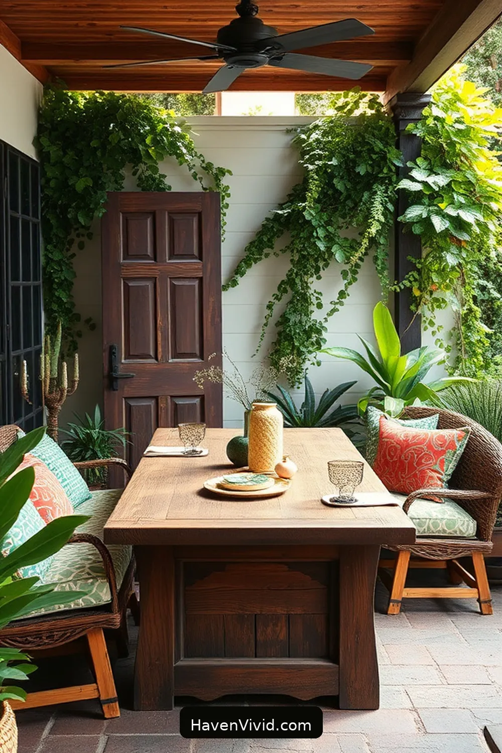18 Ways to Embrace Coastal Living Using Reclaimed Materials on Your Outdoor Patio 6 Salvaged Door Table for 18 Ways to Embrace Coastal Living Using Reclaimed Materials on Your Outdoor Patio