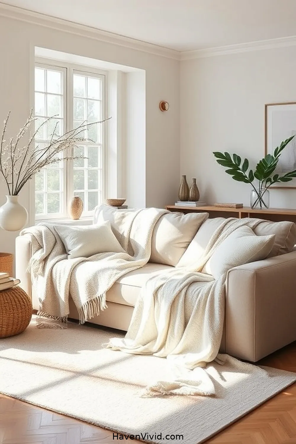 18 Ways to Embrace Minimalist Lifestyle in Your Living Room Using Organic Cotton 6 Choose Organic Cotton Blankets for Cozy Accents for 18 Ways to Embrace Minimalist Lifestyle in Your Living Room Using Organic Cotton