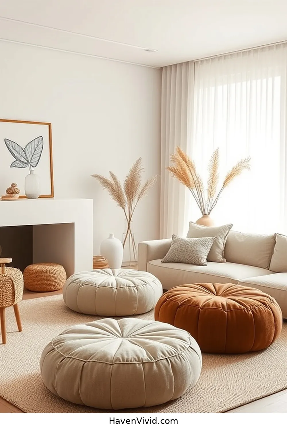 18 Ways to Embrace Minimalist Lifestyle in Your Living Room Using Organic Cotton 17 Consider Organic Cotton Poufs for Versatile Furniture for 18 Ways to Embrace Minimalist Lifestyle in Your Living Room Using Organic Cotton