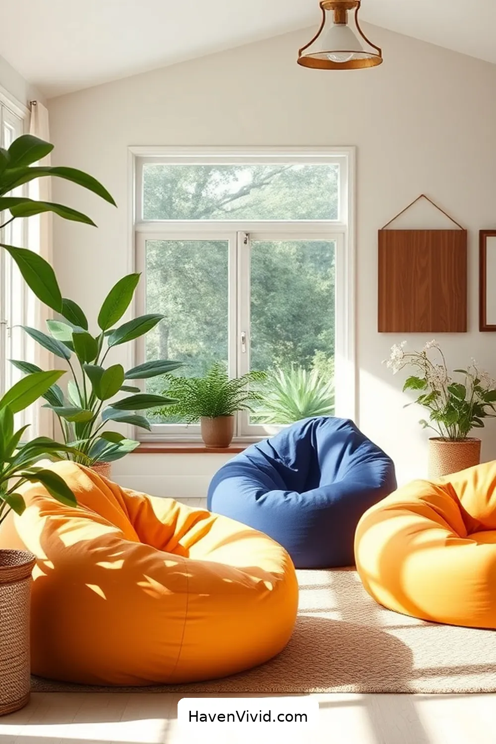 18 Ways to Embrace Minimalist Lifestyle in Your Living Room Using Organic Cotton 11 Create a Focal Point With Organic Cotton Bean Bags for 18 Ways to Embrace Minimalist Lifestyle in Your Living Room Using Organic Cotton