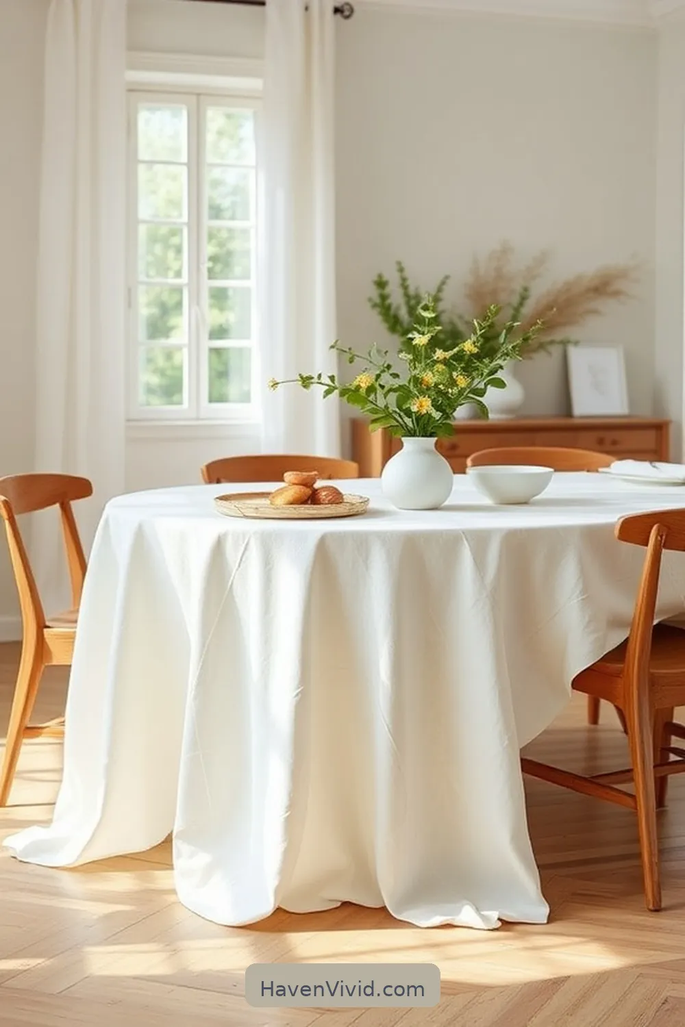18 Ways to Embrace Minimalist Lifestyle in Your Living Room Using Organic Cotton 18 Use Organic Cotton Tablecloths for Minimalist Dining for 18 Ways to Embrace Minimalist Lifestyle in Your Living Room Using Organic Cotton