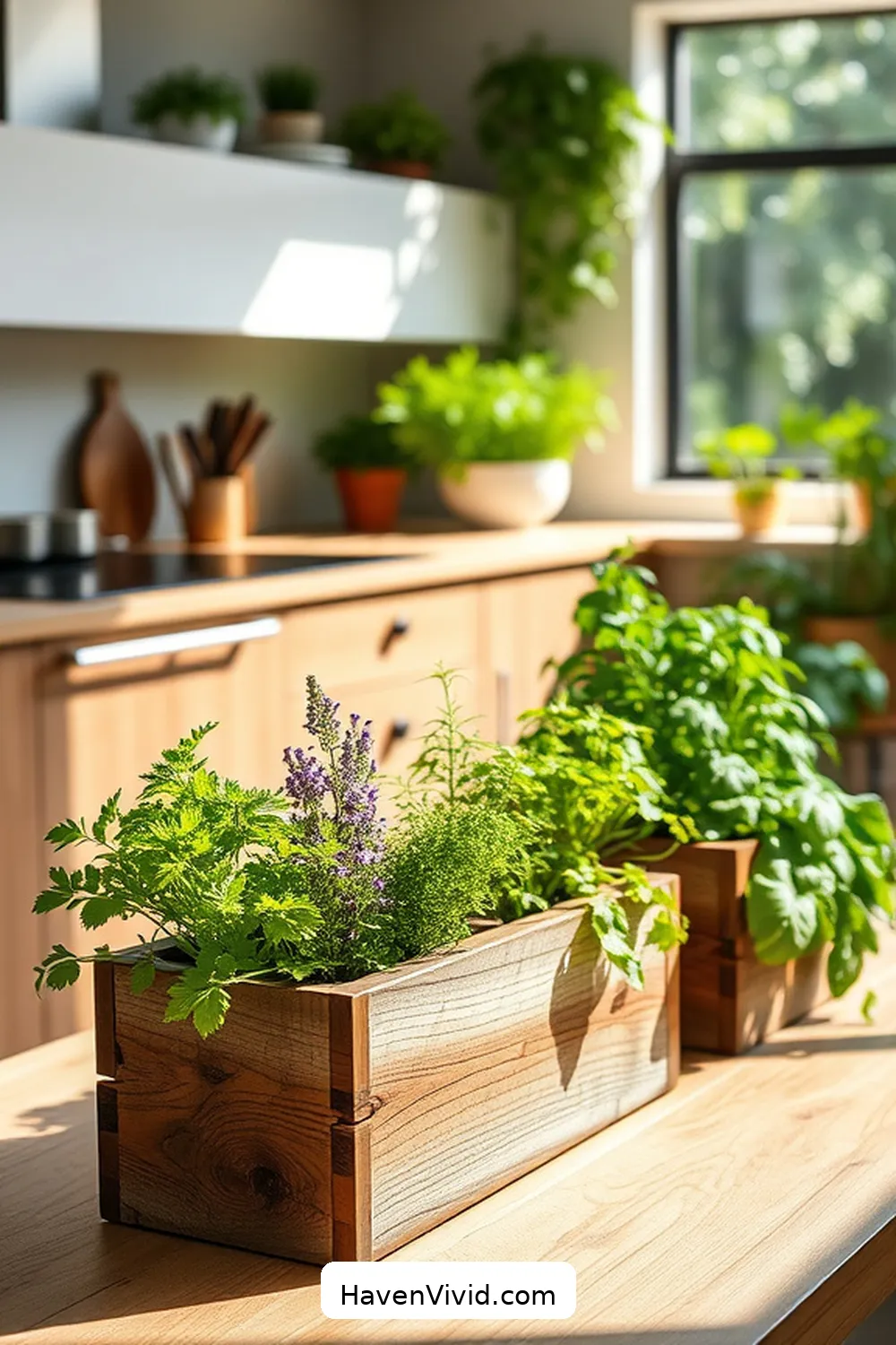 18 Ways to Use Recycled Wood for an Eco-Friendly Kitchen 14 Reclaimed Wood Herb Garden Planters for 18 Ways to Use Recycled Wood for an Eco-Friendly Kitchen
