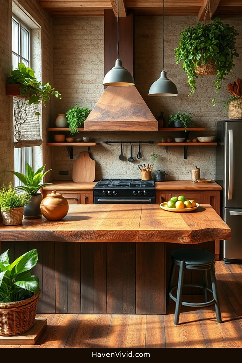 18 Ways to Use Recycled Wood for an Eco-Friendly Kitchen 3 Rustic Recycled Wood Countertops for 18 Ways to Use Recycled Wood for an Eco-Friendly Kitchen