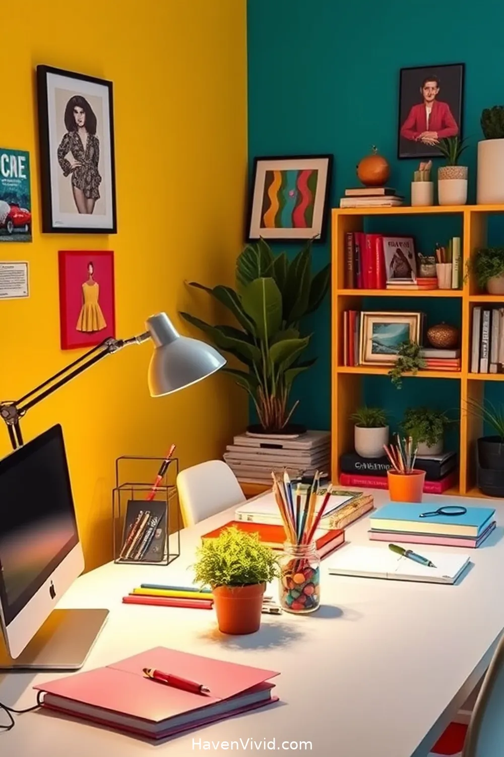 19 Artistic Home Office Spaces Using Solar-Powered Lights 8 Vibrant Colors and Solar Desk Lamps for 19 Artistic Home Office Spaces Using Solar-Powered Lights
