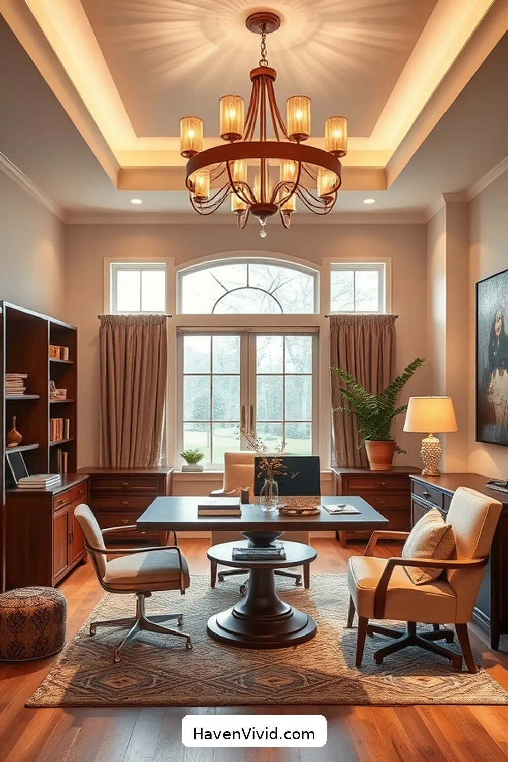 19 Artistic Home Office Spaces Using Solar-Powered Lights 20 Warm and Inviting Atmosphere With Solar Chandeliers for 19 Artistic Home Office Spaces Using Solar-Powered Lights