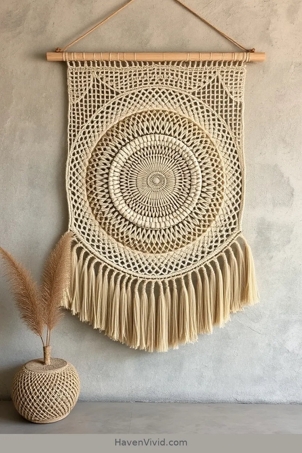 19 Artistic Ideas for Home Office Spaces Using Natural Fibers 5 Design a Natural Fiber Wall Hanging for Visual Interest for 19 Artistic Ideas for Home Office Spaces Using Natural Fibers