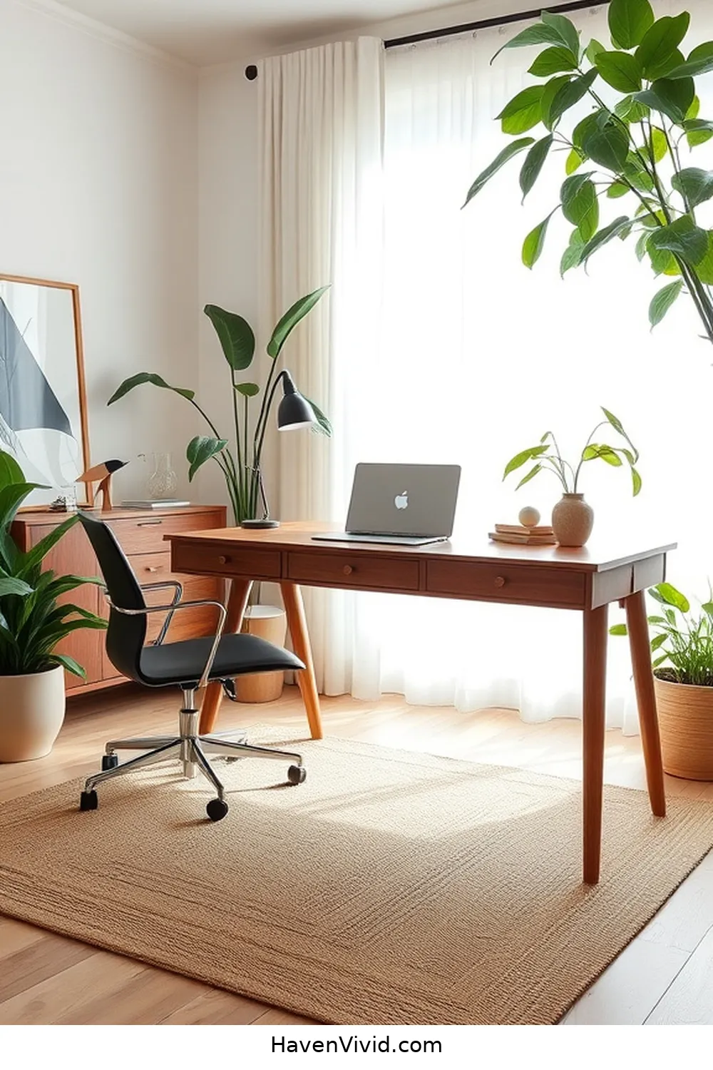 19 Artistic Ideas for Home Office Spaces Using Natural Fibers 7 Opt for a Sisal Desk Mat to Enhance Your Workspace for 19 Artistic Ideas for Home Office Spaces Using Natural Fibers