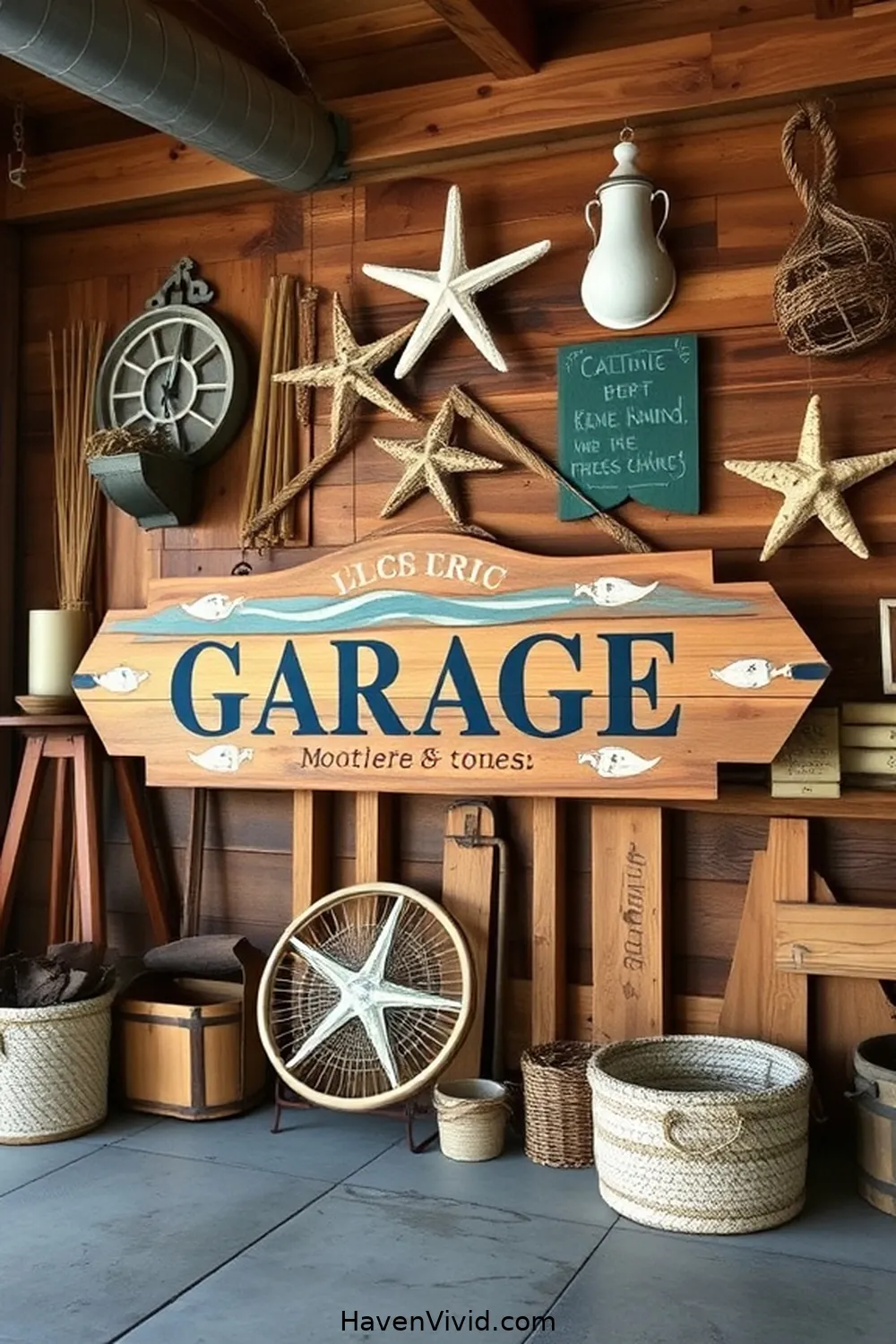 19 Creative Ways for Coastal Living in Your Garage Using Recycled Wood 13 Create a Vintage-Style Sign for 19 Creative Ways for Coastal Living in Your Garage Using Recycled Wood
