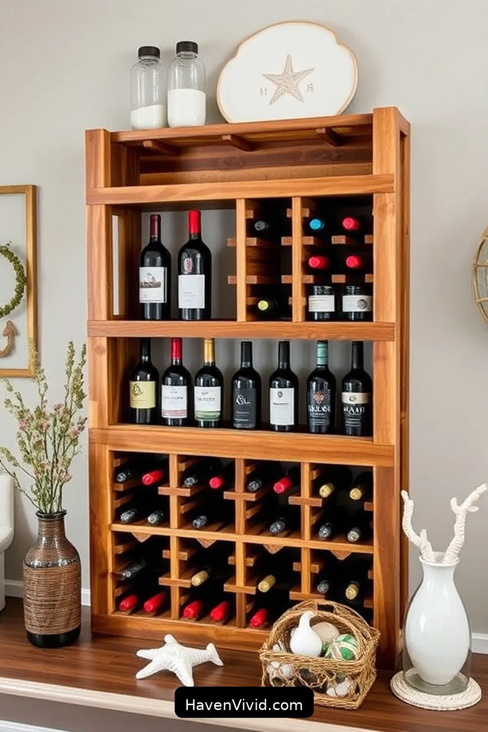 19 Creative Ways for Coastal Living in Your Garage Using Recycled Wood 18 Create a Wooden Wine Rack for 19 Creative Ways for Coastal Living in Your Garage Using Recycled Wood