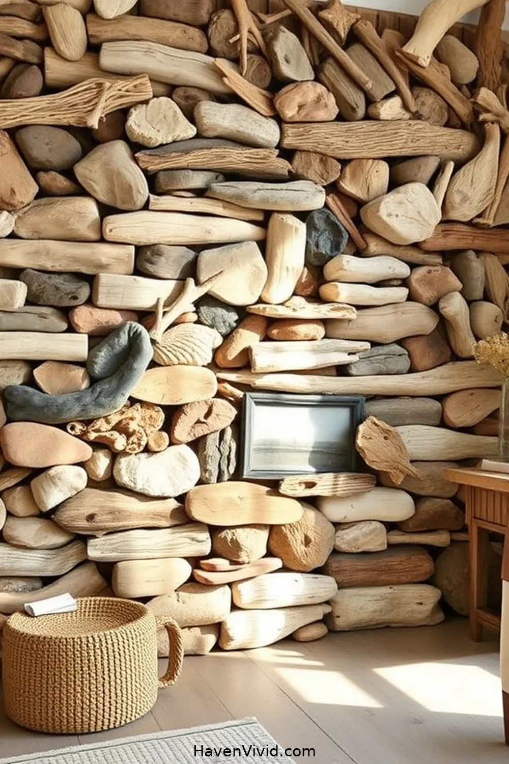 19 Creative Ways for Coastal Living in Your Garage Using Recycled Wood 4 Design a Driftwood Accent Wall for 19 Creative Ways for Coastal Living in Your Garage Using Recycled Wood