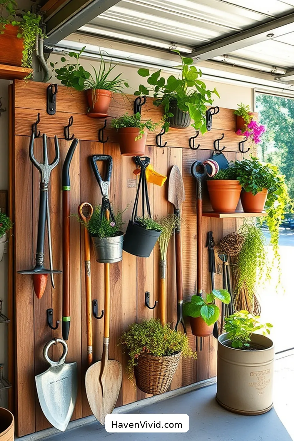 19 Creative Ways for Eco-Friendly Garage Living Using Reclaimed Materials 7 Rustic Garden Tool Organizers for 19 Creative Ways for Eco-Friendly Garage Living Using Reclaimed Materials