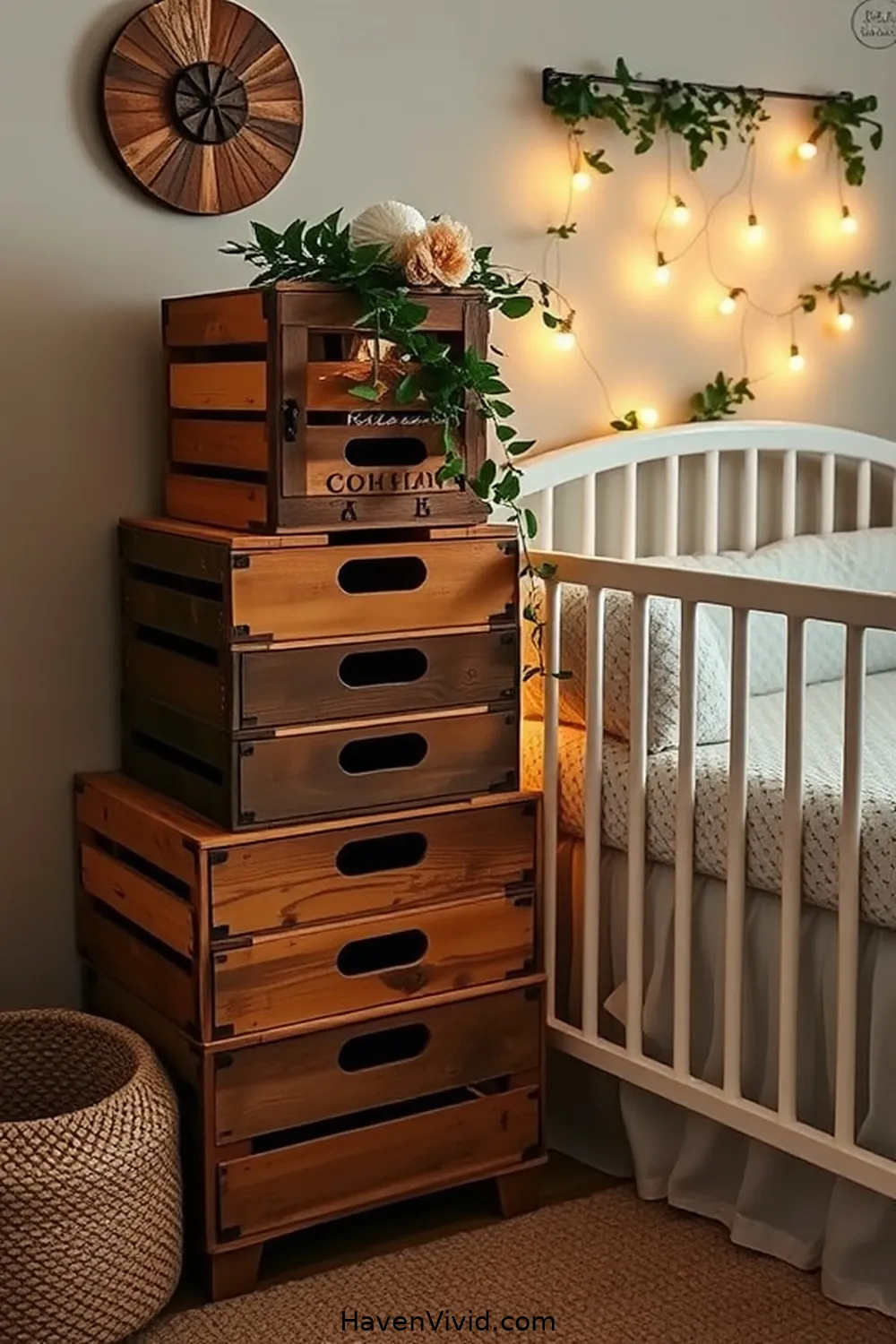 19 Creative Ways for Using Reclaimed Materials in Your Urban Living Nursery 16 Antique Crates as Nightstands for 19 Creative Ways for Using Reclaimed Materials in Your Urban Living Nursery
