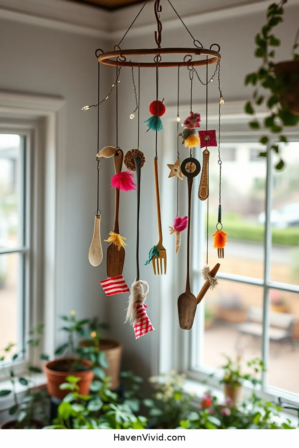 19 Creative Ways for Using Reclaimed Materials in Your Urban Living Nursery 9 Creative Mobile Using Found Objects for 19 Creative Ways for Using Reclaimed Materials in Your Urban Living Nursery