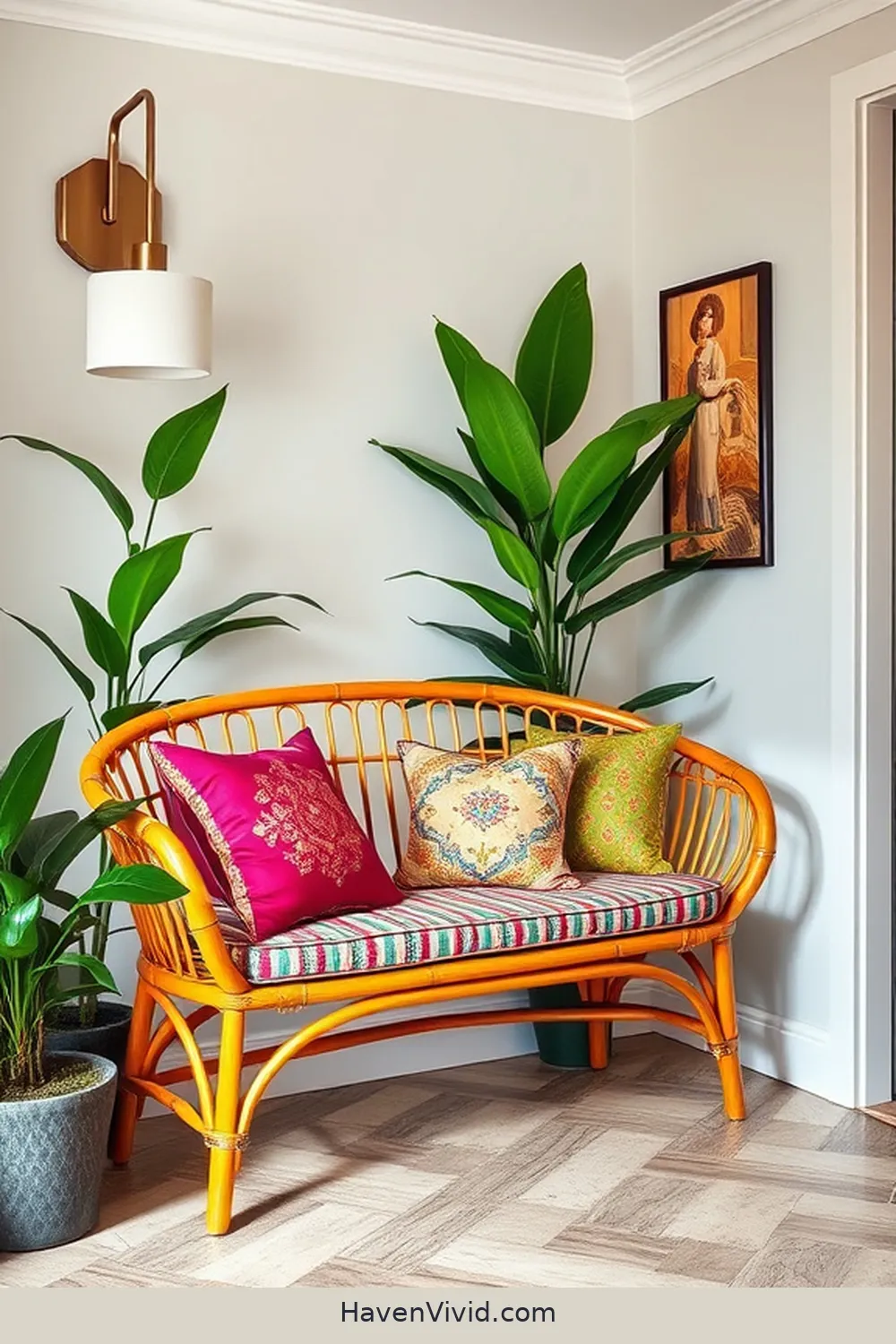 19 Creative Ways of Using Bamboo in Artistic Hallway Spaces 8 Bamboo Bench: Seating With Flair for 19 Creative Ways of Using Bamboo in Artistic Hallway Spaces