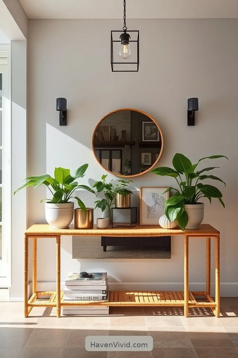 19 Creative Ways of Using Bamboo in Your Urban Living Hallway 11 Bamboo Console Tables for Entryways for 19 Creative Ways of Using Bamboo in Your Urban Living Hallway