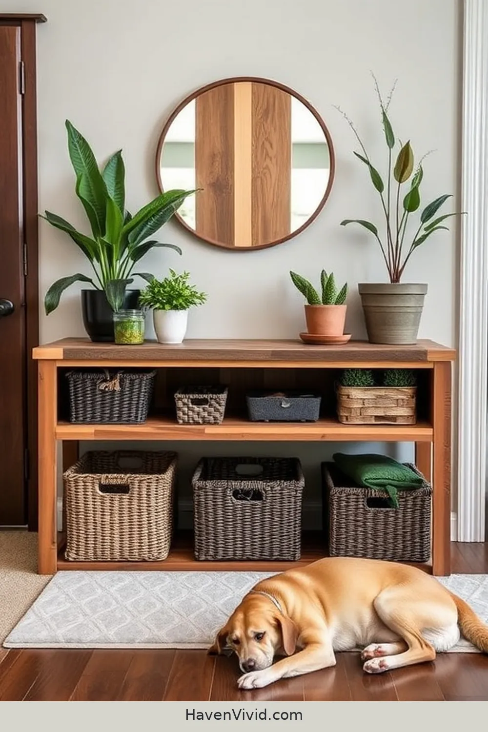 19 Creative Ways to Create a Family-Friendly Living Entryway Using Recycled Wood 12 Multi-functional Entryway Table for 19 Creative Ways to Create a Family-Friendly Living Entryway Using Recycled Wood