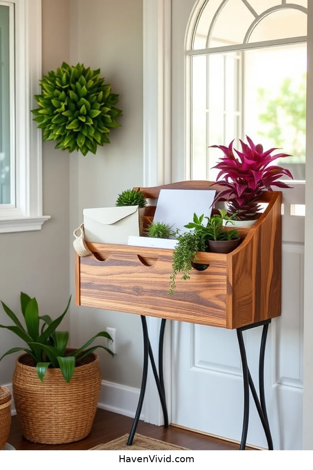 19 Creative Ways to Create a Family-Friendly Living Entryway Using Recycled Wood 19 Reclaimed Wood Mail Organizer for 19 Creative Ways to Create a Family-Friendly Living Entryway Using Recycled Wood