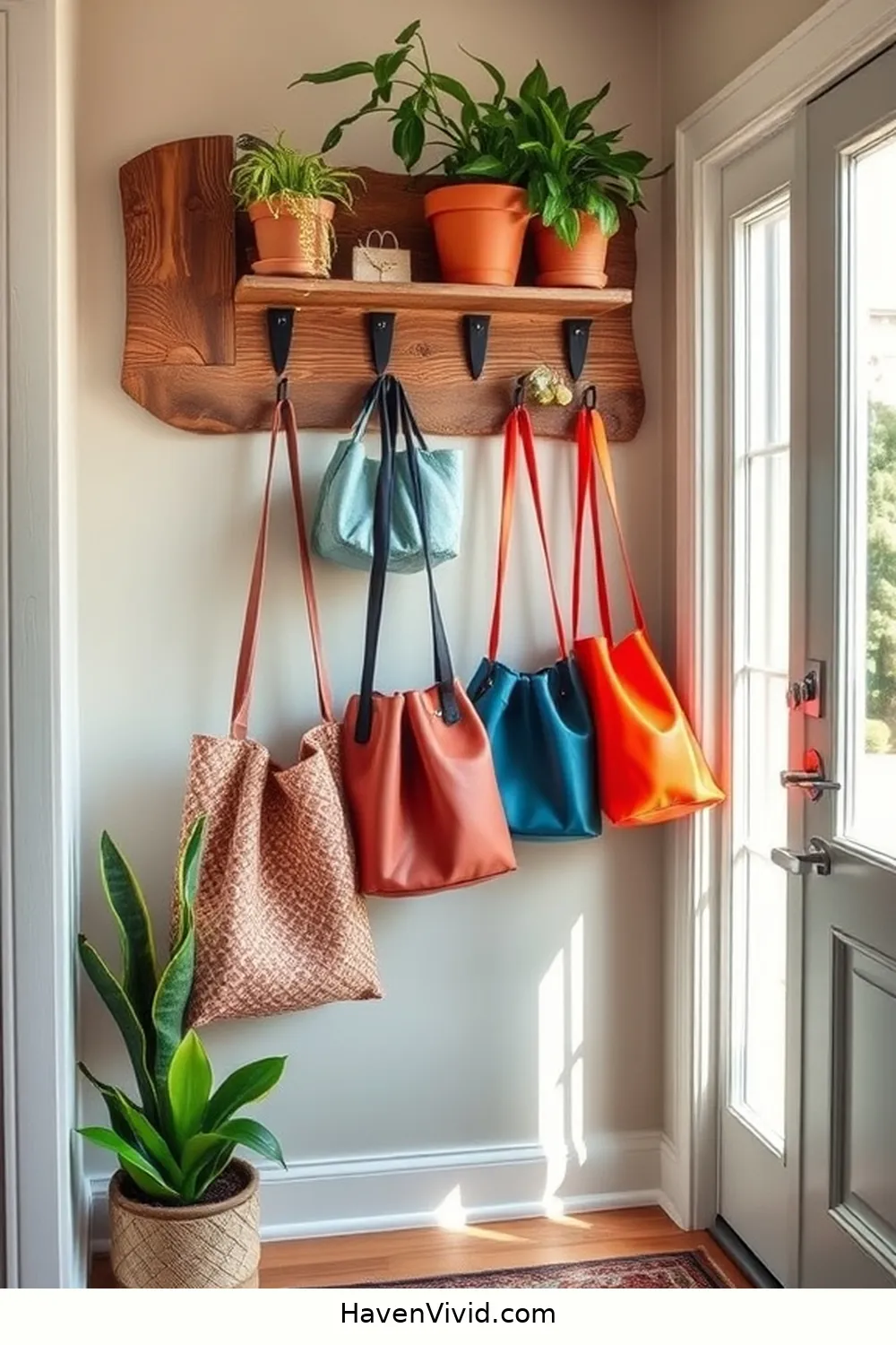 19 Creative Ways to Create a Family-Friendly Living Entryway Using Recycled Wood 15 Recycled Wood Hooks for Bags for 19 Creative Ways to Create a Family-Friendly Living Entryway Using Recycled Wood