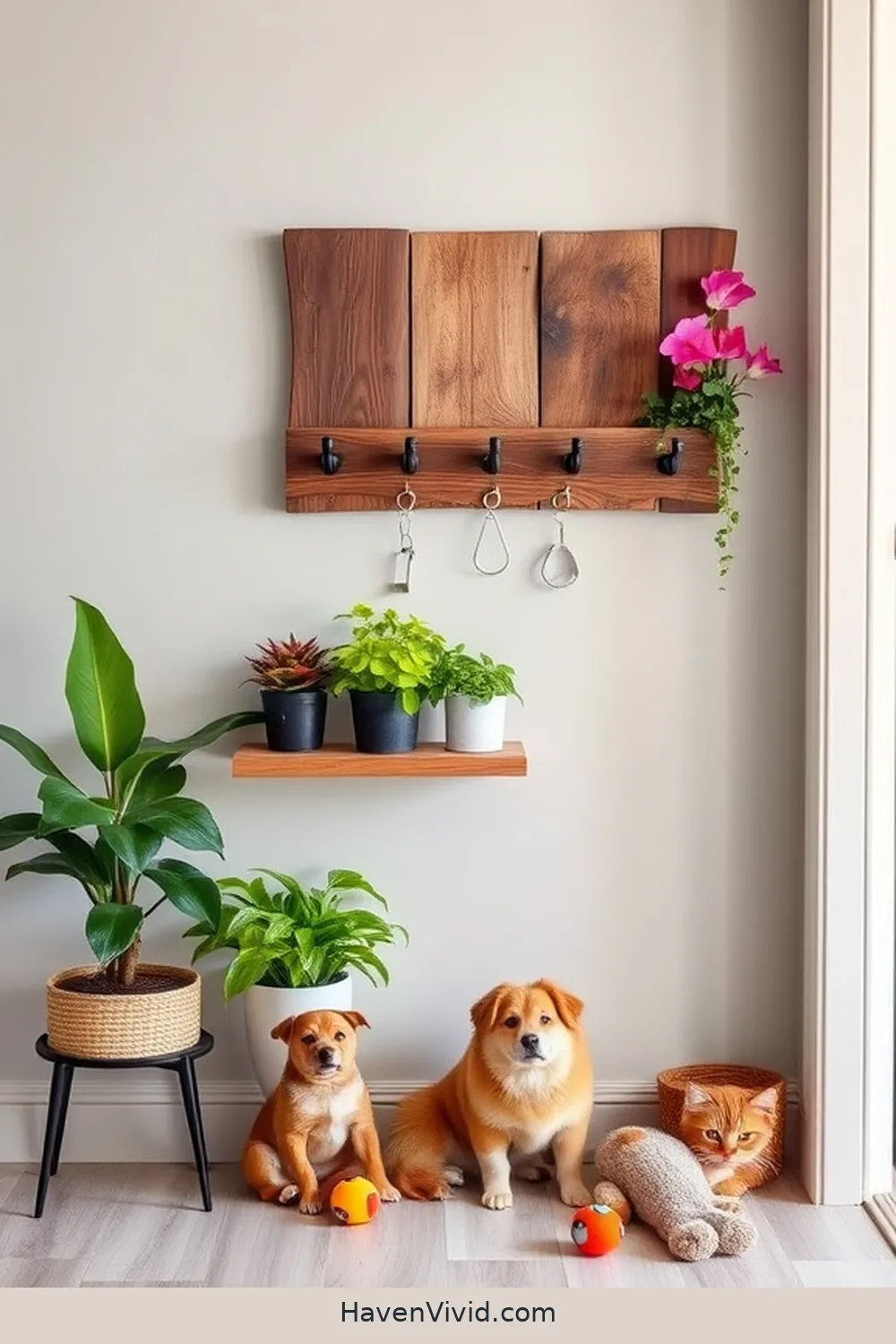 19 Creative Ways to Create a Family-Friendly Living Entryway Using Recycled Wood 6 Repurposed Wood Key Holder for 19 Creative Ways to Create a Family-Friendly Living Entryway Using Recycled Wood