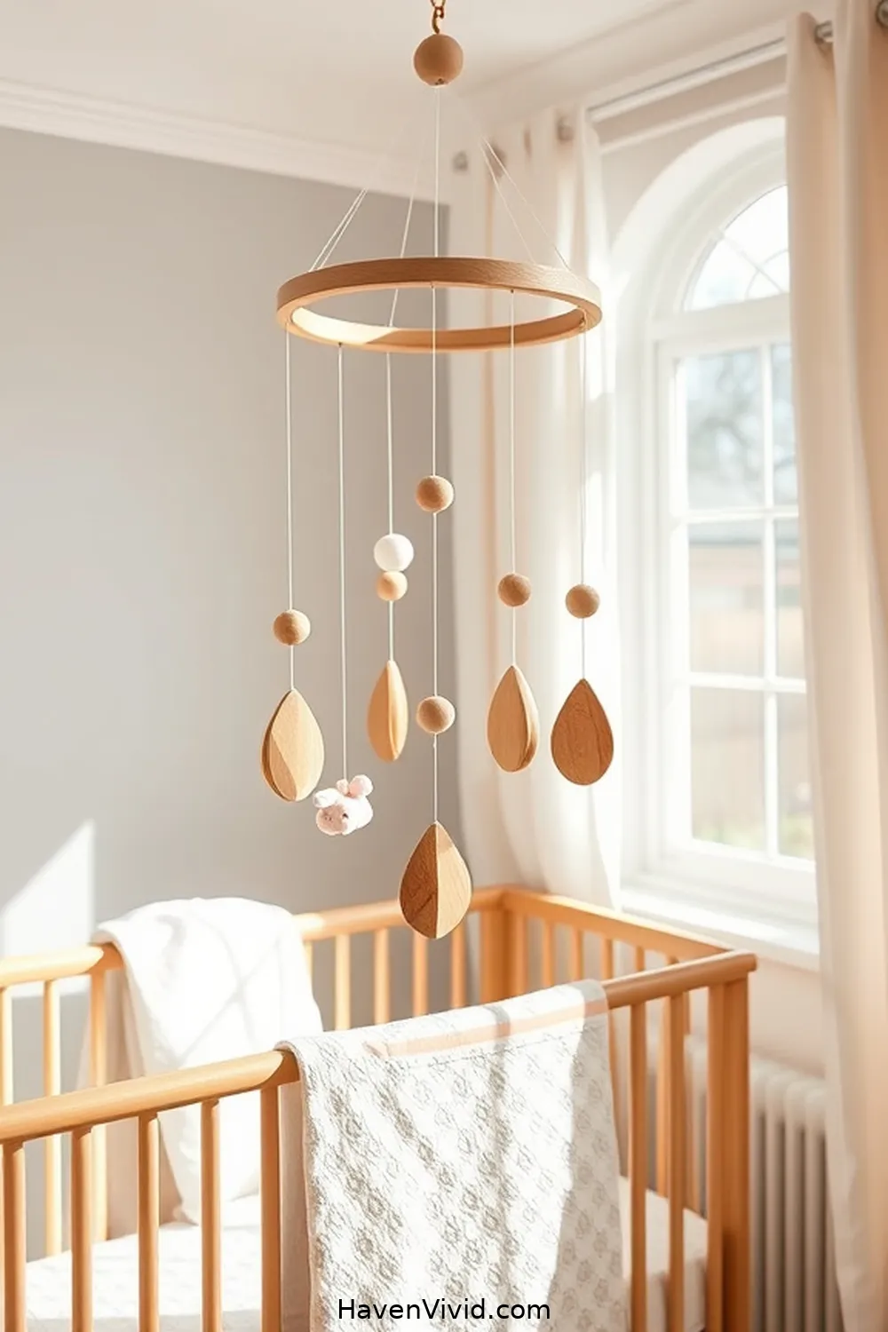 19 Inspiring Urban Living Nursery Ideas Using Recycled Wood 7 Handcrafted Wood Mobile for 19 Inspiring Urban Living Nursery Ideas Using Recycled Wood