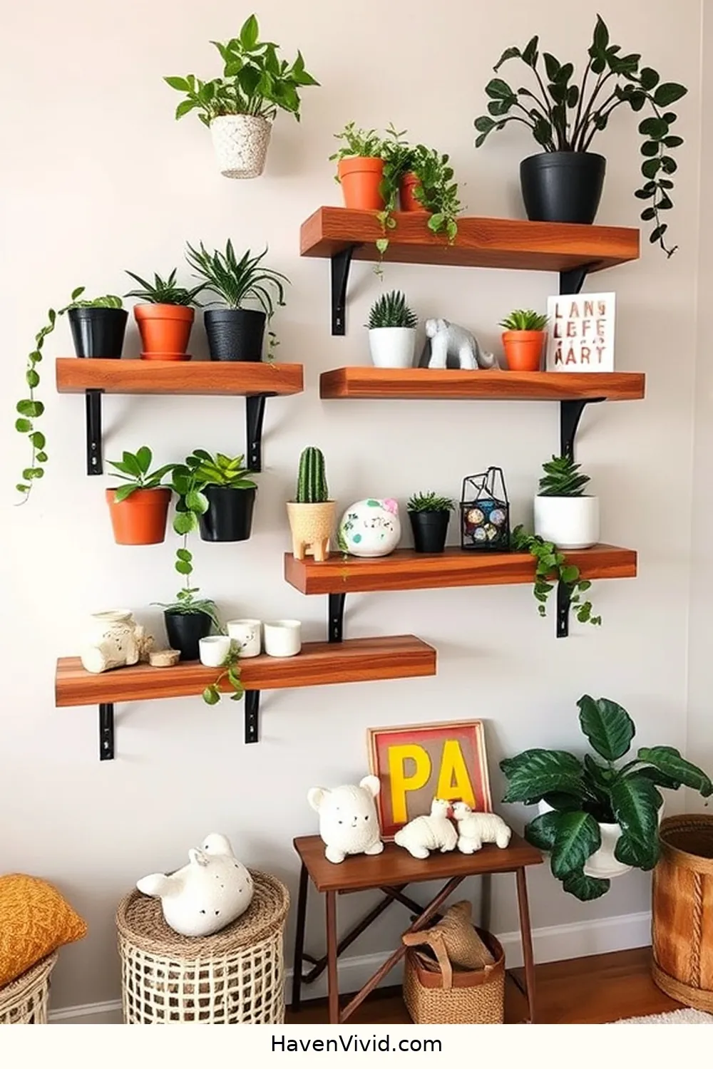 19 Inspiring Urban Living Nursery Ideas Using Recycled Wood 17 Reclaimed Wood Wall Shelves for 19 Inspiring Urban Living Nursery Ideas Using Recycled Wood