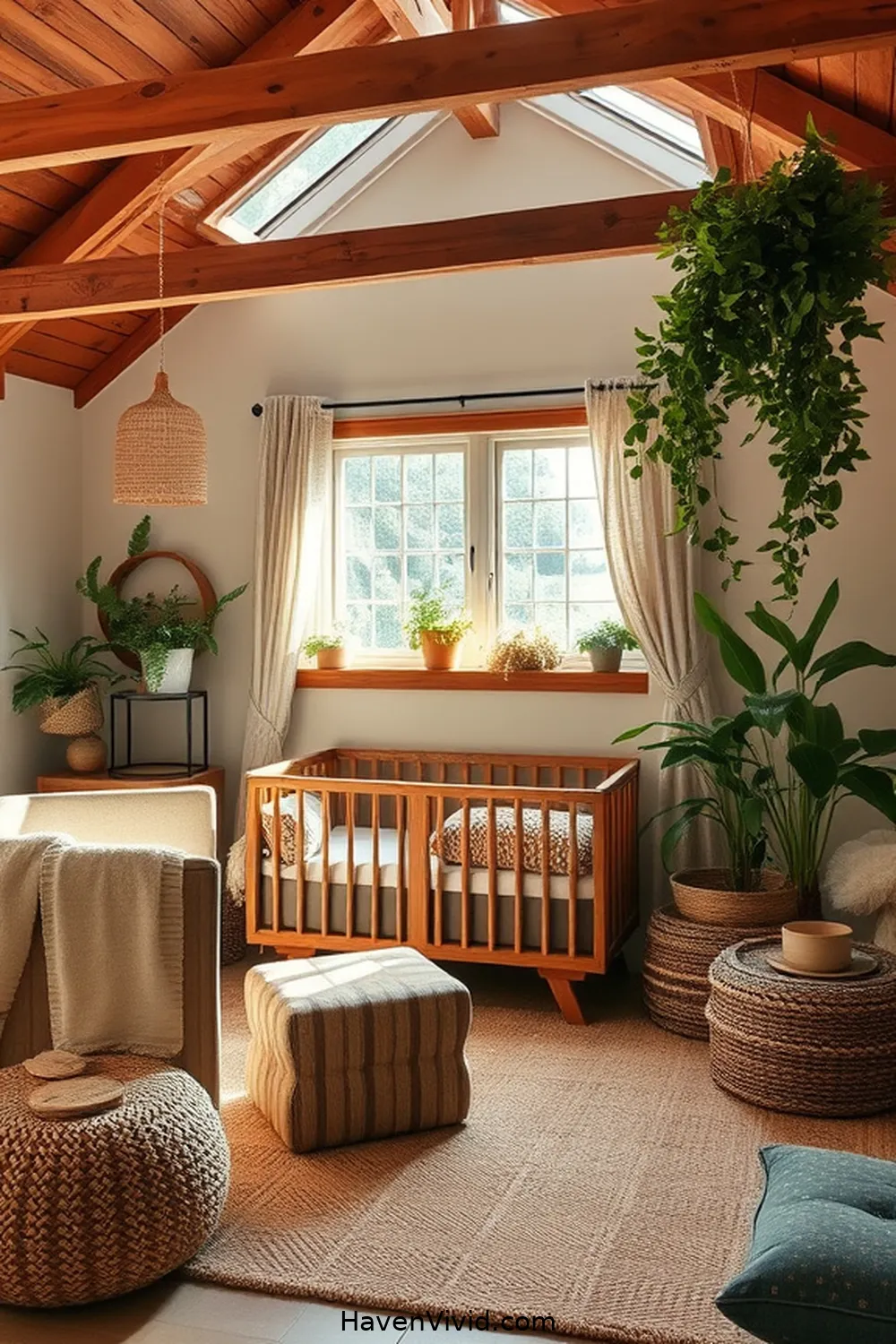 19 Inspiring Urban Living Nursery Ideas Using Recycled Wood 15 Wood Beams for a Cozy Look for 19 Inspiring Urban Living Nursery Ideas Using Recycled Wood