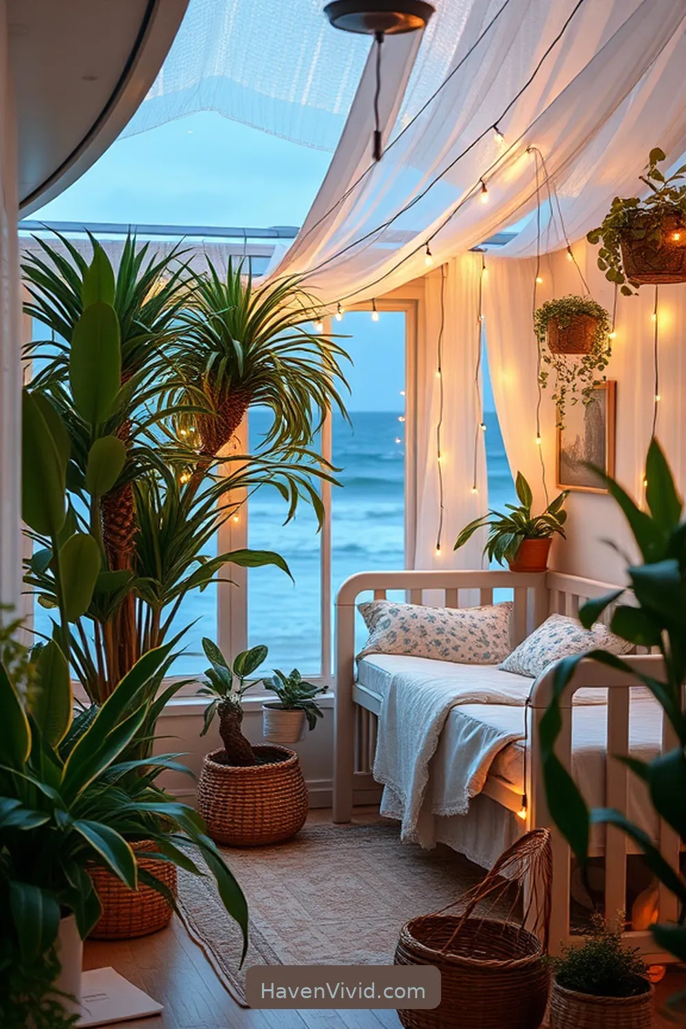 19 Tips for Coastal Living in a Nursery Using Solar-Powered Lights 10 Integrate Solar-Powered Fairy Lights for 19 Tips for Coastal Living in a Nursery Using Solar-Powered Lights