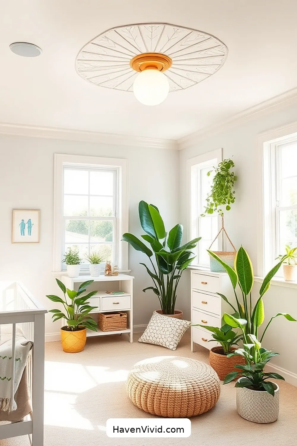 19 Tips for Coastal Living in a Nursery Using Solar-Powered Lights 13 Utilize Solar-Powered Ceiling Fixtures for 19 Tips for Coastal Living in a Nursery Using Solar-Powered Lights
