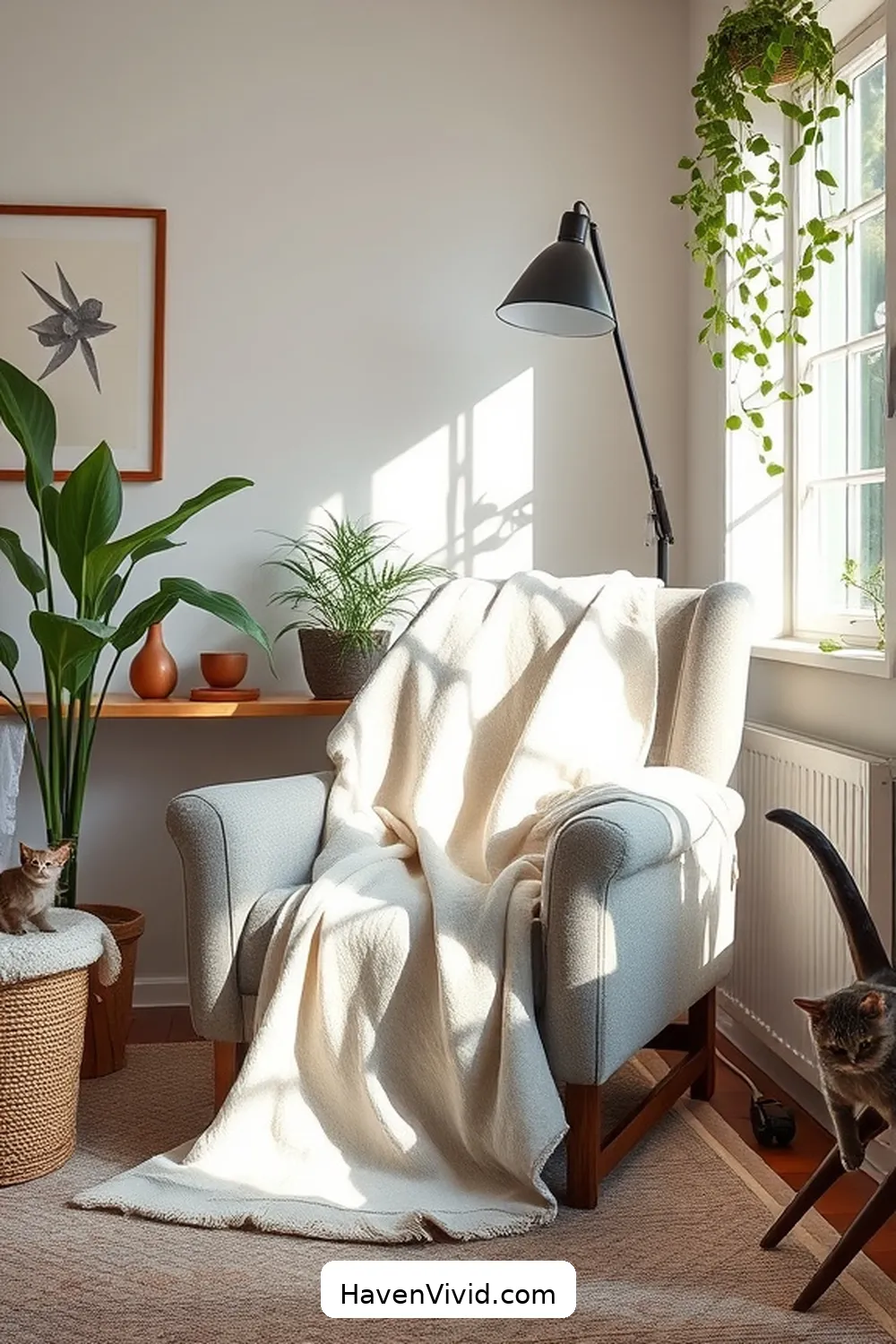 19 Tips for Creating a Family Friendly Home Office Using Natural Fibers 6 Add a Linen Throw for Comfort for 19 Tips for Creating a Family Friendly Home Office Using Natural Fibers