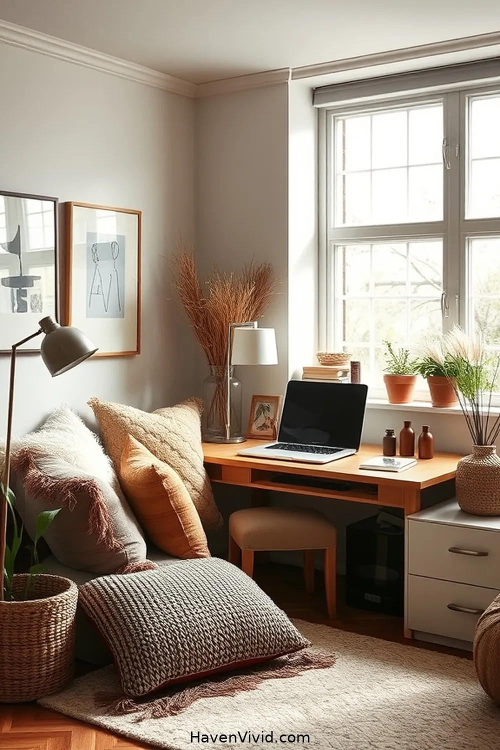19 Tips for Creating a Family Friendly Home Office Using Natural Fibers 10 Utilize Recycled Wool Cushions for 19 Tips for Creating a Family Friendly Home Office Using Natural Fibers