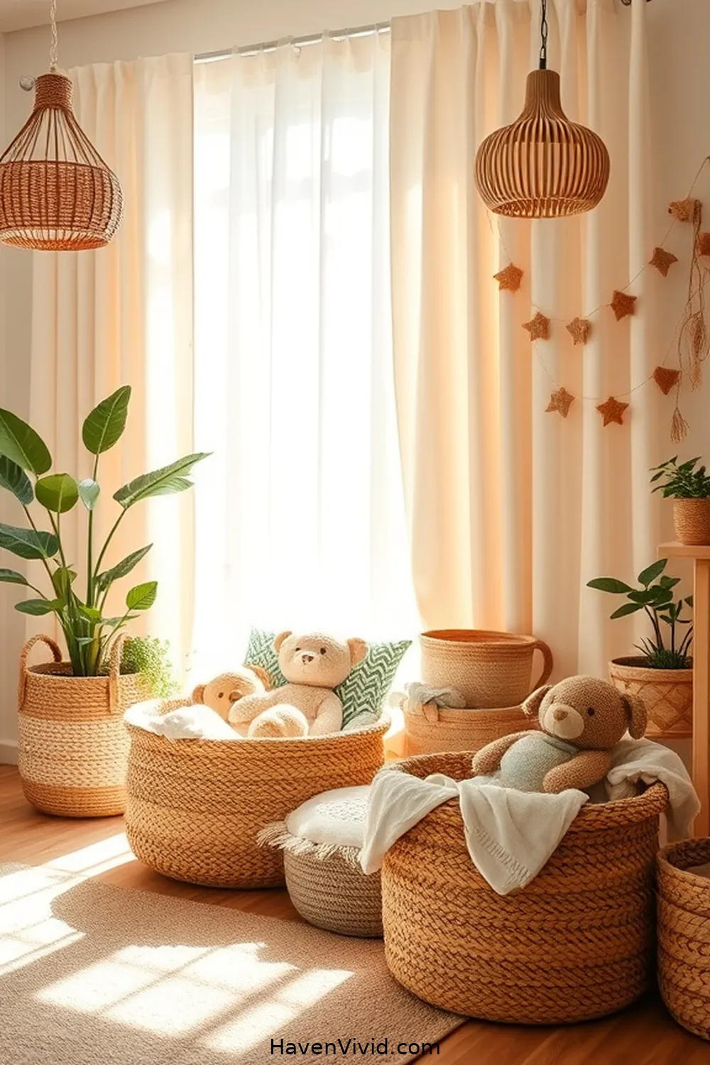 19 Tips for Creating a Family-Friendly Nursery Using Natural Fibers 18 Utilize Natural Fiber Baskets for Organization for 19 Tips for Creating a Family-Friendly Nursery Using Natural Fibers