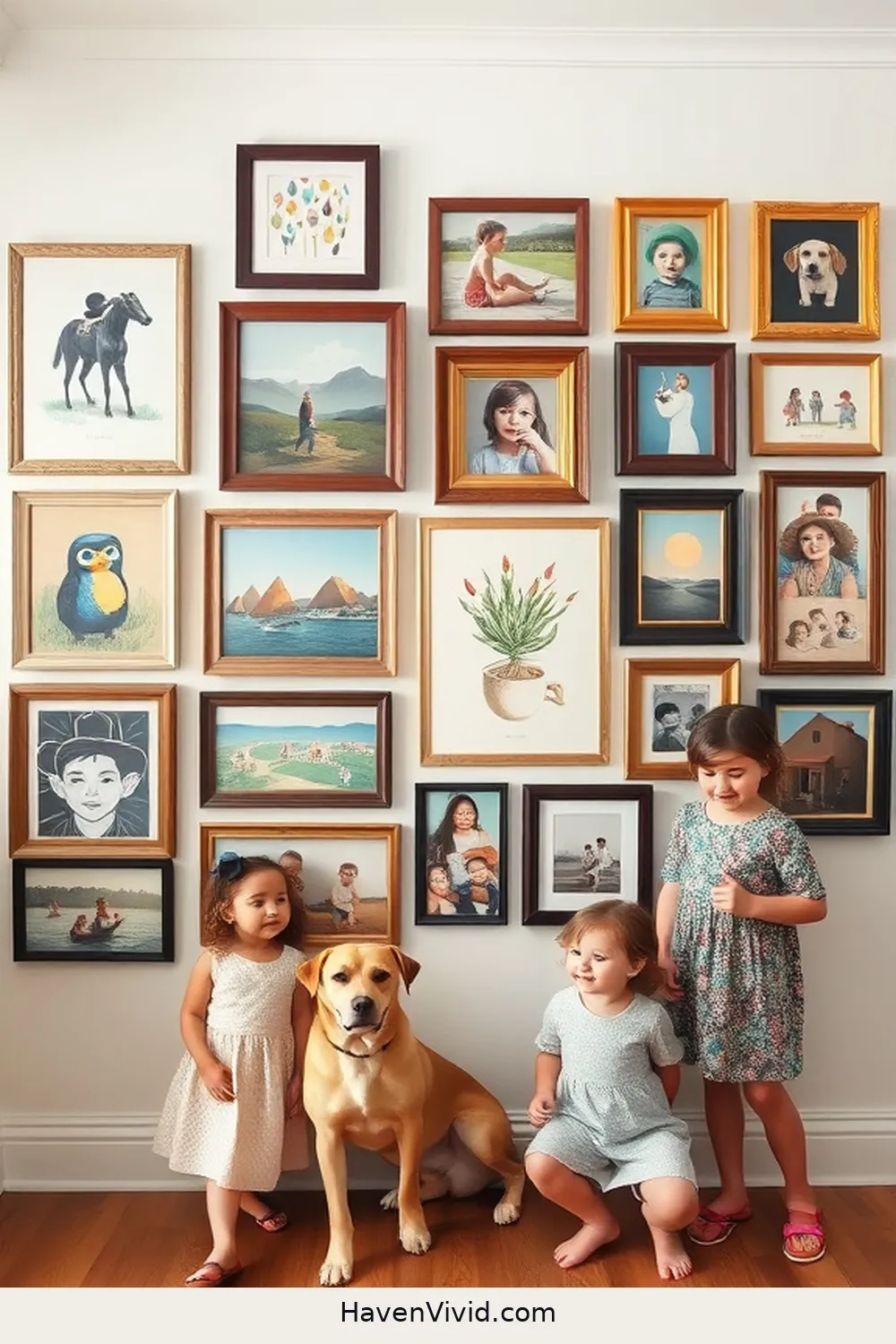 19 Tips for a Family-Friendly Hallway Using Reclaimed Materials 5 Create a Gallery Wall With Reclaimed Frames for 19 Tips for a Family-Friendly Hallway Using Reclaimed Materials