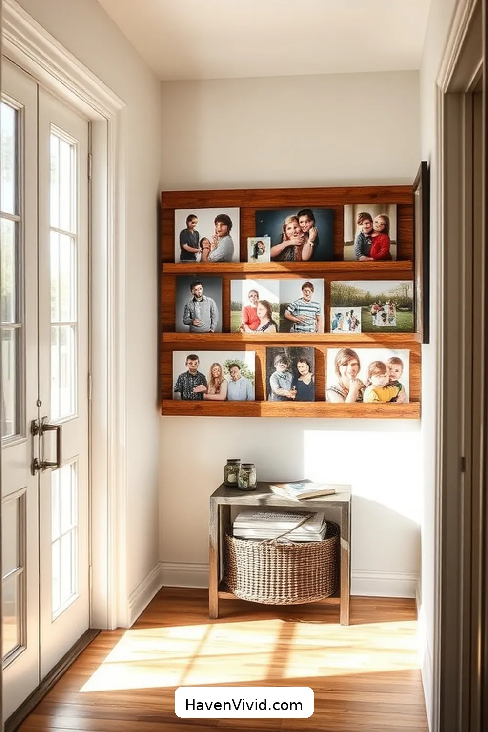 19 Tips for a Family-Friendly Hallway Using Reclaimed Materials 14 Implement a Family Photo Display for 19 Tips for a Family-Friendly Hallway Using Reclaimed Materials