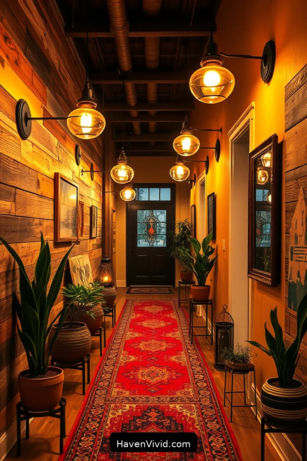 19 Tips for a Family-Friendly Hallway Using Reclaimed Materials 11 Install Vintage Light Fixtures for 19 Tips for a Family-Friendly Hallway Using Reclaimed Materials