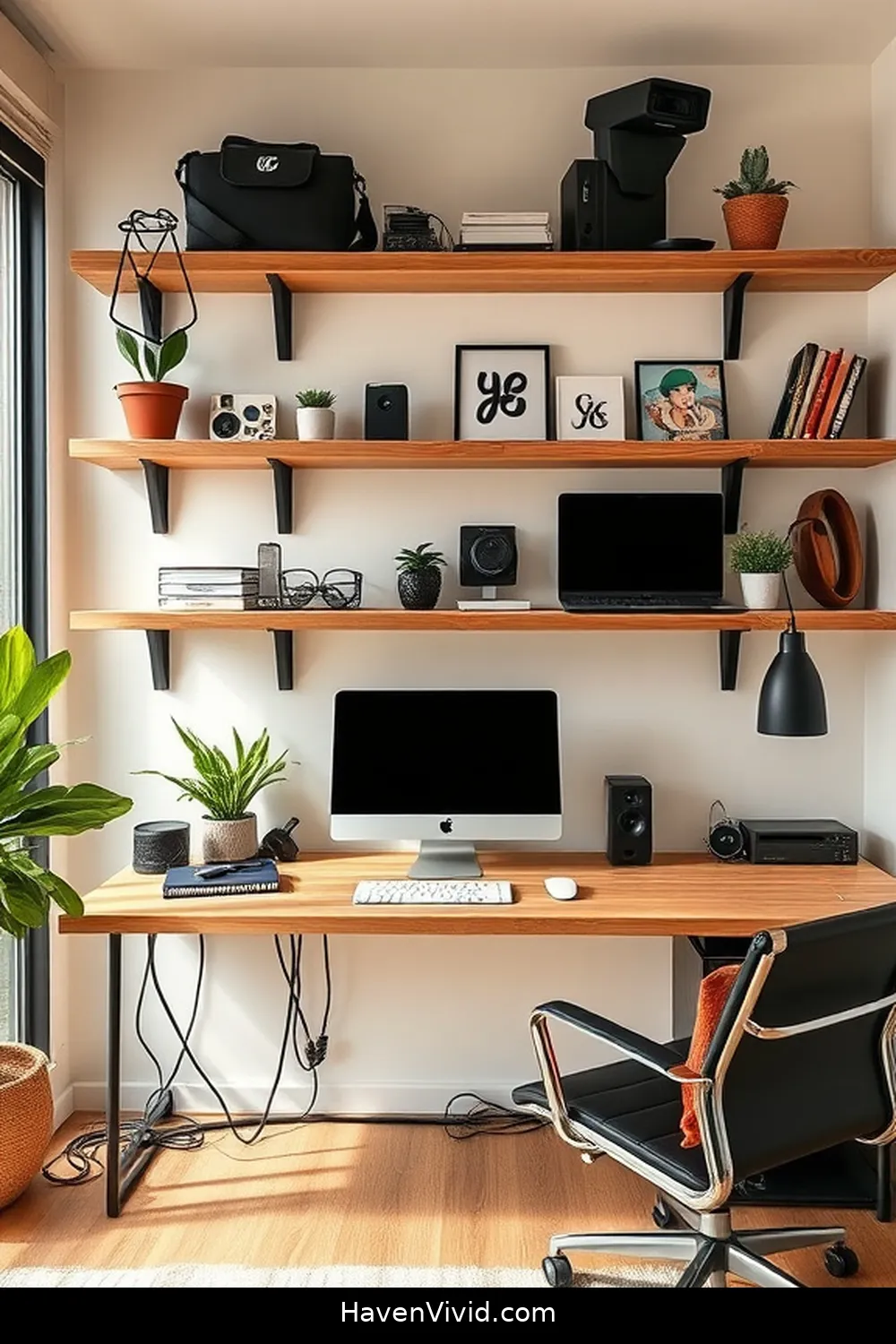 19 Tips for a Family-Friendly Living Home Office Using Recycled Wood 14 Organize Cables and Technology for 19 Tips for a Family-Friendly Living Home Office Using Recycled Wood