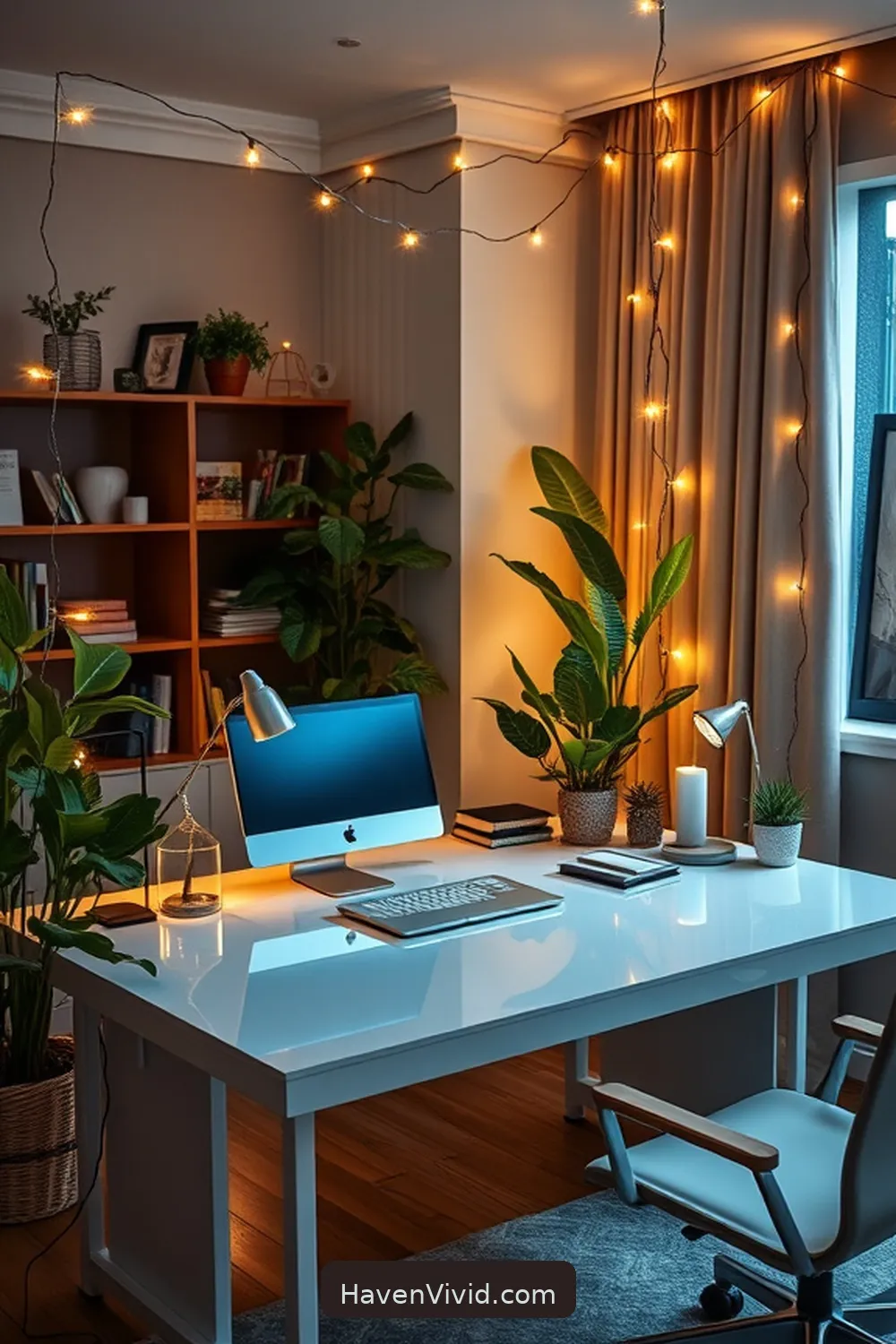 19 Ways for Eco-Friendly Home Office Living Using Solar-Powered Lights 7 Integrate Solar Fairy Lights Into Your Office Design for 19 Ways for Eco-Friendly Home Office Living Using Solar-Powered Lights