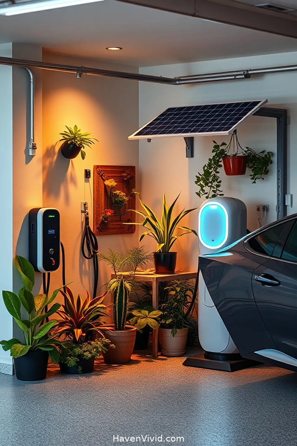 19 Ways for Eco-Friendly Living in Your Garage Using Solar-Powered Lights 6 Create a Solar-Powered Charging Station for 19 Ways for Eco-Friendly Living in Your Garage Using Solar-Powered Lights