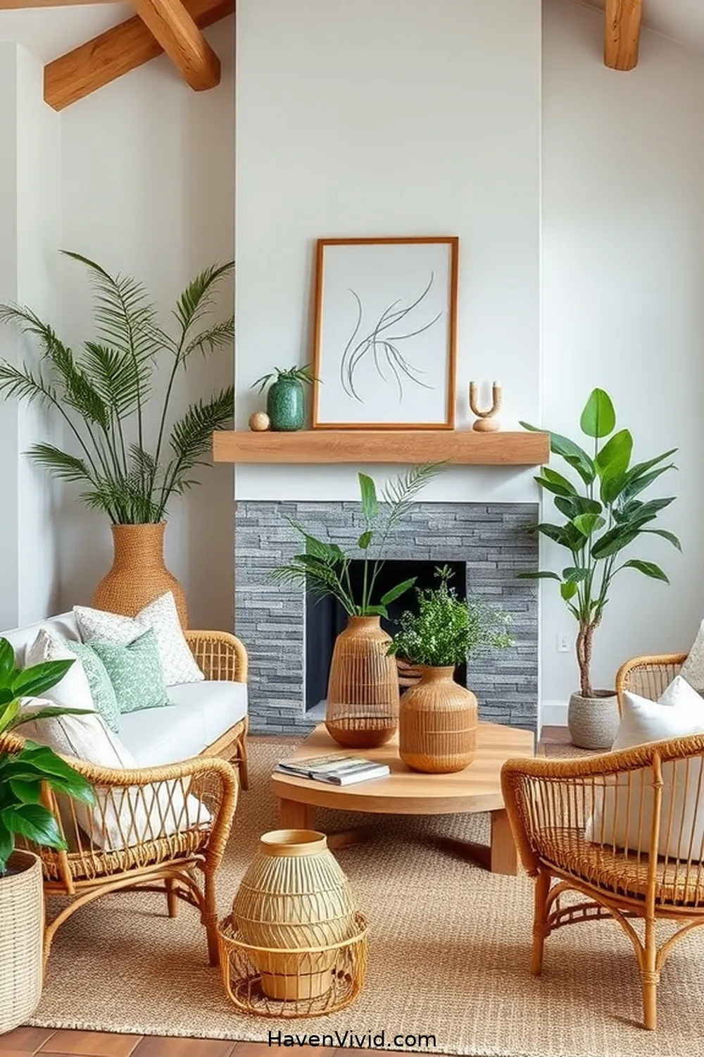 19 Ways of Using Natural Fibers in Your Farmhouse Living Room 13 Accent With Bamboo Decor for 19 Ways of Using Natural Fibers in Your Farmhouse Living Room