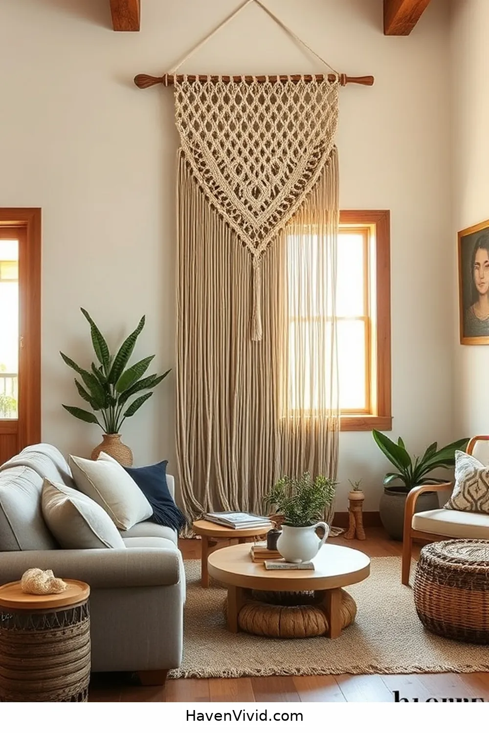 19 Ways of Using Natural Fibers in Your Farmhouse Living Room 7 Create a MacramΓ© Wall Hanging for 19 Ways of Using Natural Fibers in Your Farmhouse Living Room