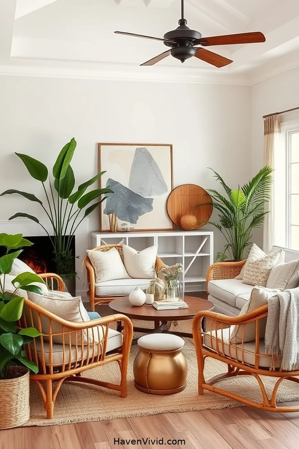 19 Ways of Using Natural Fibers in Your Farmhouse Living Room 11 Style With Rattan Furniture for 19 Ways of Using Natural Fibers in Your Farmhouse Living Room