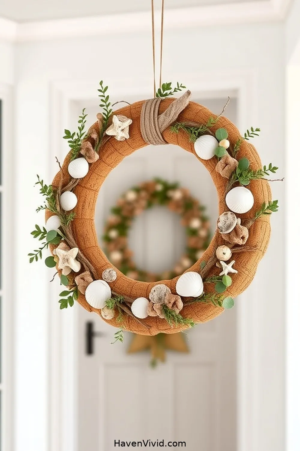 19 Ways to Achieve Coastal Living in Your Entryway Using Cork 8 Craft a Cork Wreath for Seasonal Decor for 19 Ways to Achieve Coastal Living in Your Entryway Using Cork