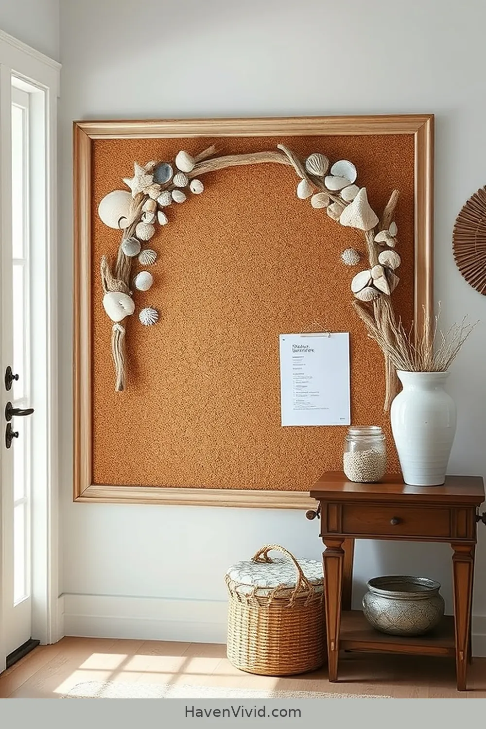 19 Ways to Achieve Coastal Living in Your Entryway Using Cork 4 Create a Cork Bulletin Board for Personalized Decor for 19 Ways to Achieve Coastal Living in Your Entryway Using Cork