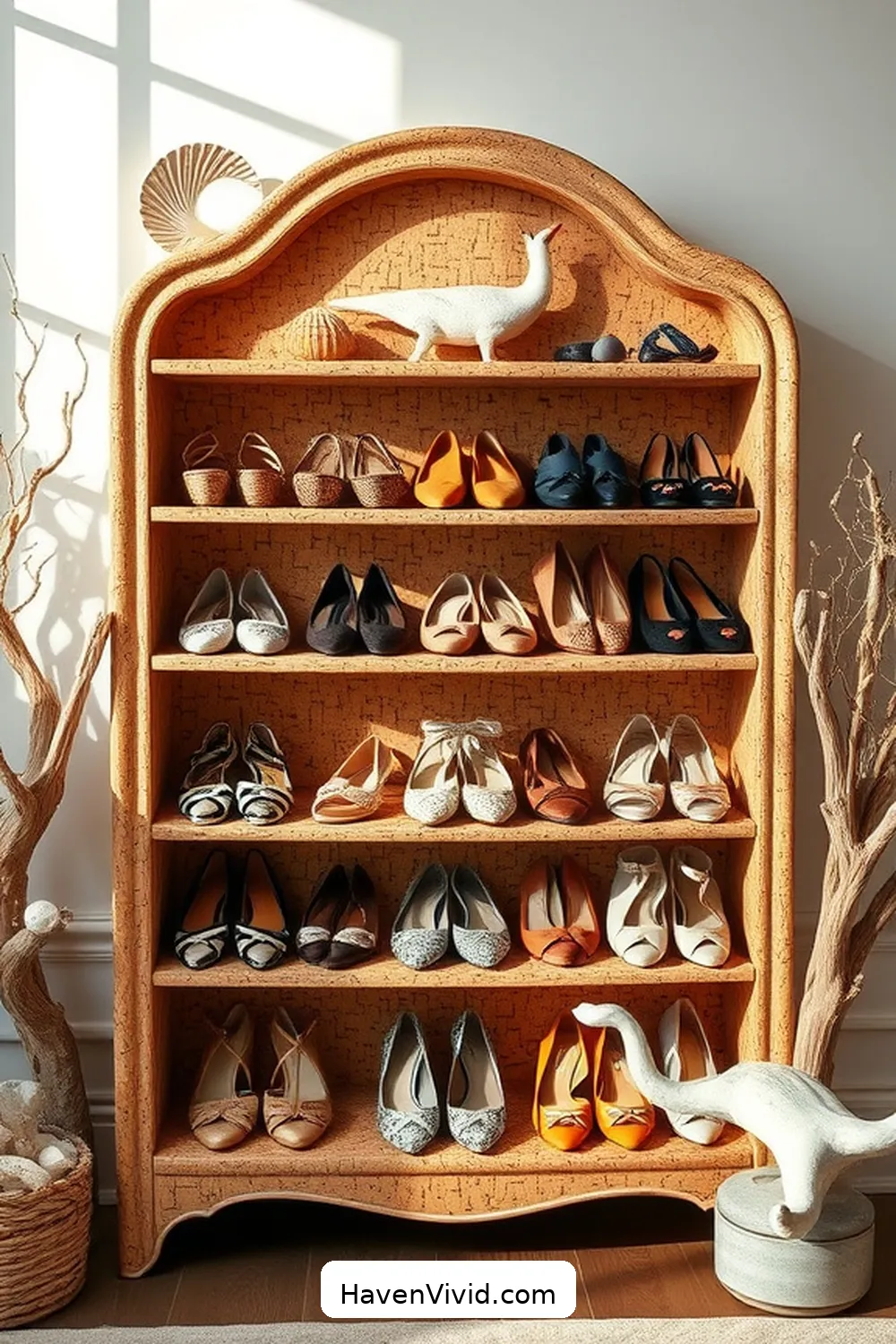 19 Ways to Achieve Coastal Living in Your Entryway Using Cork 6 Design a Cork Shoe Rack for Organization for 19 Ways to Achieve Coastal Living in Your Entryway Using Cork