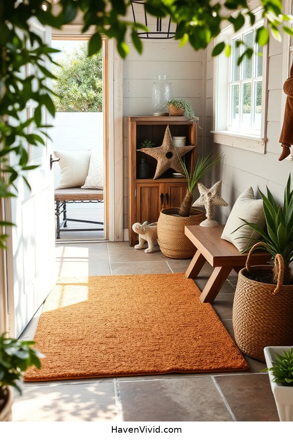 19 Ways to Achieve Coastal Living in Your Entryway Using Cork 16 Use Cork as a Door Mat for a Warm Welcome for 19 Ways to Achieve Coastal Living in Your Entryway Using Cork