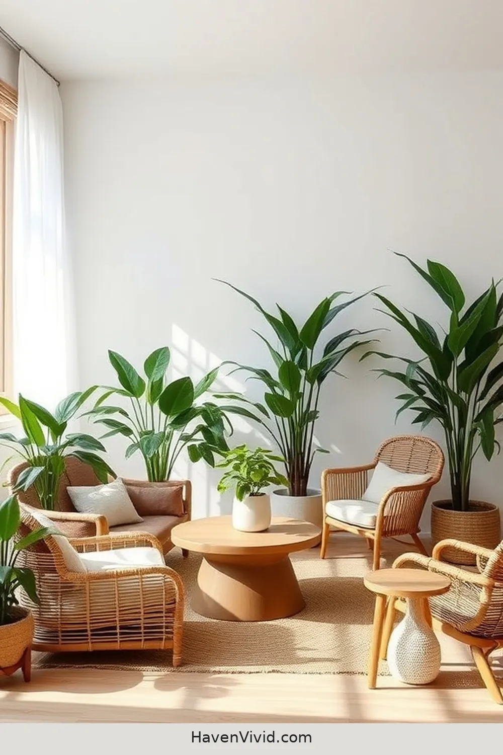 19 Ways to Achieve a Minimalist Lifestyle in Your Living Room Using Natural Fibers 14 Embrace Indoor Plants for 19 Ways to Achieve a Minimalist Lifestyle in Your Living Room Using Natural Fibers