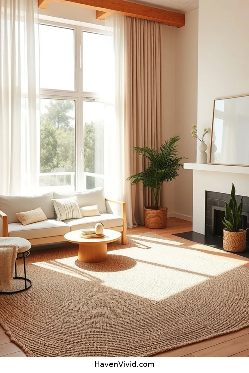 19 Ways to Achieve a Minimalist Lifestyle in Your Living Room Using Natural Fibers 4 Incorporate Natural Fiber Rugs for 19 Ways to Achieve a Minimalist Lifestyle in Your Living Room Using Natural Fibers
