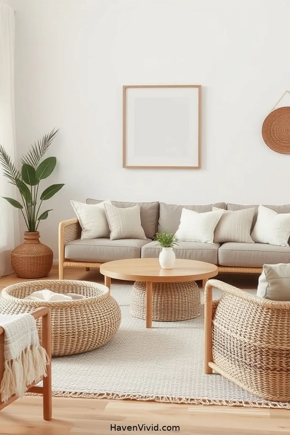 19 Ways to Achieve a Minimalist Lifestyle in Your Living Room Using Natural Fibers 12 Keep Accessories to a Minimum for 19 Ways to Achieve a Minimalist Lifestyle in Your Living Room Using Natural Fibers